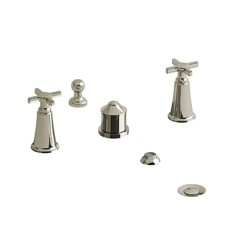 Riobel 4-Piece Bidet Faucet With Integrated Vacuum Breaker MMRD09+PN